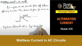 Class 12 Physics  Alternating Current  35 Wattless Current in AC Circuits  For JEE amp NEET [upl. by Daas]