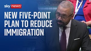 Immigration plan James Cleverly sets out quotrobustquot fivepoint measures [upl. by Melcher]