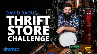 Thrift Store Drumming Challenge  David Raouf [upl. by Nahtanoj]