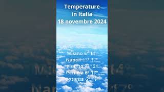 Temperature in Italia 13 novembre 2024 Short [upl. by Aurel]