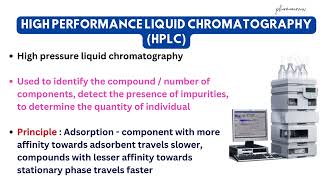 High performance liquid chromatography HPLC  Important points [upl. by Devy]