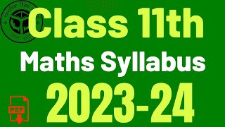 up board class 11th math syllabus 2024 pdf  Up Board Classes [upl. by Alecram]