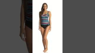 Profile by Gottex Cozumel Underwire Tankini Top ECup  SwimOutletcom [upl. by Eloccin]