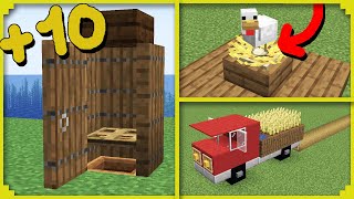 🦊10 decorações de FAZENDA no MINECRAFT [upl. by Anilrahc]