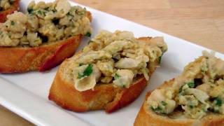 Chickpea Bruschetta  Recipe by Laura Vitale  Laura in the Kitchen Episode 149 [upl. by Netsruk]