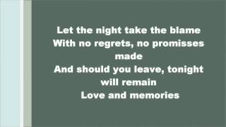 Lorraine Mckane  Let The Night Take The Blame Lyrics [upl. by Enelak761]