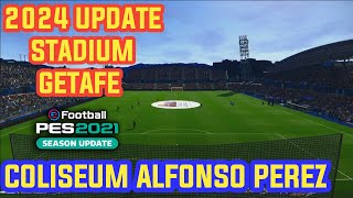 PES 2021 Stadium Coliseum Alfonso Perez 2024 updated Spanish football the Getafe club [upl. by Ahsiekin]