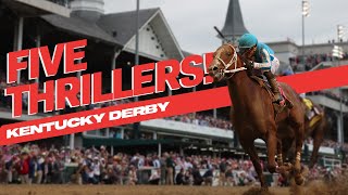 Five Of The Best Kentucky Derby Thrillers At Churchill Downs [upl. by Abie]