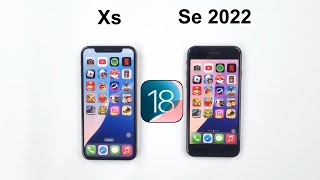 iPhone XS vs iPhone SE 2022 iOS 18 Speed Test [upl. by Oinoitna]