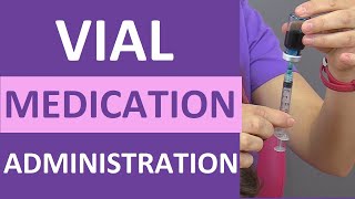 Vial Medication Administration How to Withdraw Vial Medication Nursing Skill [upl. by Eissac]