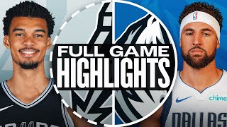 SPURS at MAVERICKS  FULL GAME HIGHLIGHTS  October 24 2024 [upl. by Silliw457]