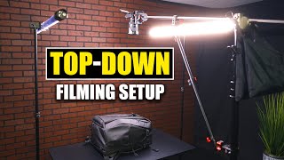 Overhead Camera Setup  How I Shoot TopDown Angle Video  Tutorial [upl. by Aihsrop]