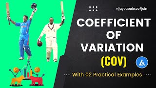 Coefficient of Variation COV with Examples  Measures of Dispersion [upl. by Jadwiga479]