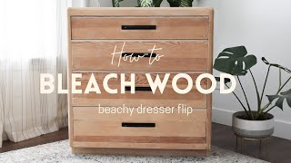 How to Bleach Wood  Dresser Thrift Flip [upl. by Adelle]