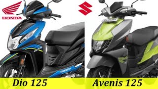 Honda Dio 125 vs Suzuki Avenis 125  Compare Honda Dio 125 with Suzuki Avenis 125  RajuSNair [upl. by Tnilc]