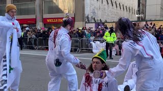 Macys Thanksgiving Parade DISRUPTED by Palestine and Climate Protesters Glued to Ground [upl. by Calle808]