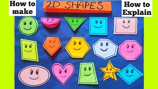 Math Shapes Project  How To Make 2D Shapes project  TLM For Primary School [upl. by Inneg930]