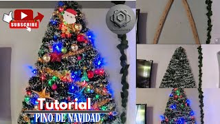 Como hacer pino de navidad 🧑‍🎄🎅🎁🎄🧑‍🎄🎅🧑‍🎄 de pared facil y rapido [upl. by Stokes]