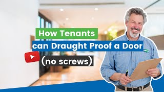 How Tenants can Draught Proof a Door no screws [upl. by Hadihahs]