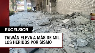 Taiwán eleva a más de mil los heridos por sismo de 74 [upl. by Hylton]