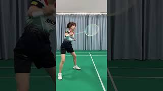 How to practice backhand in badminton badminton [upl. by Yelhak]