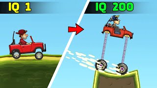 Hill Climb Racing 2  IQ players level from 0 to 200 WHICH IS YOURS [upl. by Aitropal]