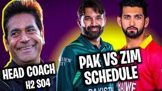 Zimbabwe tri Khair ni ab🙄Pakistan vs Zimbabwe 3odi amp 3t20 schedule  aqib Javed head coach pakvszim [upl. by Attehcnoc]