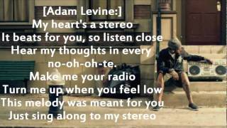 Gym Class Heroes ft Adam Levine  Stereo Hearts Lyrics on screen [upl. by Letsirhc]