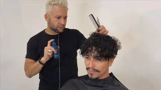 Un corte para hombre con cabello rizado by Pedro Saldaña [upl. by Concepcion18]