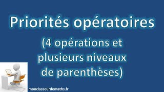 Priorités opératoires  Calculs avec plusieurs niveaux de parenthèses [upl. by Burrow]