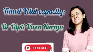 Timed Vital Capacity  respiratory physiology Dr Dipti Viren Kariya Physiology notes [upl. by Anallise787]