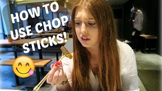 HOW TO USE CHOP STICKS  The Juicy Vlog [upl. by Nylessej599]