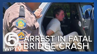 Woman arrested for DUI manslaughter after fatal hitandrun involving bicyclist on 10Cent Bridge [upl. by Rennie]