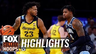 Villanova Wildcats vs Marquette Golden Eagles Big East Tournament Highlights  CBB on FOX [upl. by Ettener]