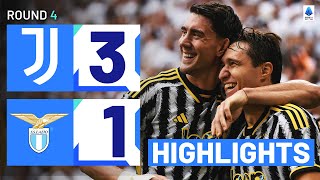 JuventusLazio 31  Vlahovic steals the show in Turin Goals amp Highlights  Serie A 202324 [upl. by Nallad422]