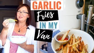 Dash Compact Air Fryer Fries  Easy Camper Van Cooking amp Vegan Recipe [upl. by Adnolrehs]