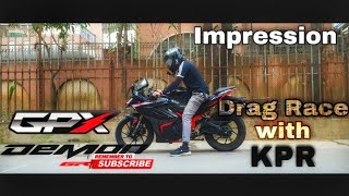 GPX Demon 165 Impression amp Performance Test  KPR vs DEMON Drag race  The ARJ Films [upl. by Aeht]