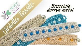 Gioiello tessile  Bracciale  TUTORIAL  HobbyPerlinecom [upl. by Lezah]