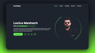 Create A Portfolio Website Using HTML amp CSS Only [upl. by Eugilegna510]