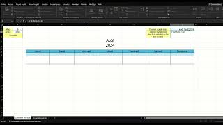 Comment créer un calendrier mensuel sur Excel [upl. by Imuy]