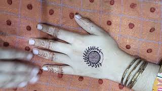 Simple arabic backhand mehndi design  Easy mehndi design [upl. by Malvino]