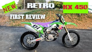 NEW RETRO KX 450 FIRST REVIEW [upl. by Wight]