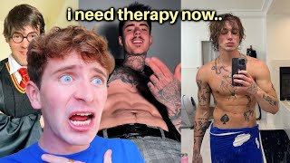 REACTING TO TIKTOK THIRST TRAPS PT 3 disturbing🥰 [upl. by Sitsuj]