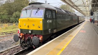 47826  47815 Full Thrash On Pullman Railtour  Berwick Upon Tweed 180324 [upl. by Stephine]