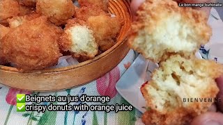 beignets au jus dorangecrispy donuts with orange juice 🍊 [upl. by Wie158]