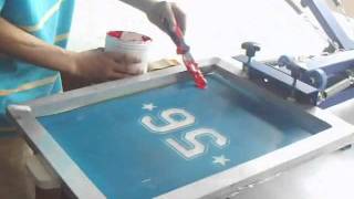 4 color 1  2 station silk screen printing tshirt printing DIY tshirt transferring screen press [upl. by Llemrej]