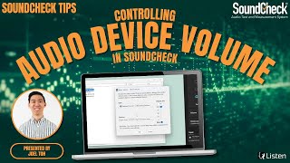 Controlling Audio Device Volume in SoundCheck [upl. by Della]