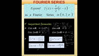 Fourier Series  Engineering Mathematics  Lecture 3  Examples and Solutions shortsytshorts [upl. by Wernher]