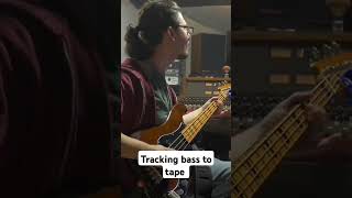 Tracking bass to analog tape recordingstudio [upl. by Ajnot]