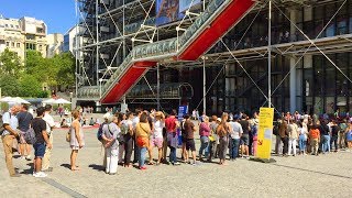 PARIS WALK  Pompidou Centre in Beaubourg  France [upl. by Cherish]